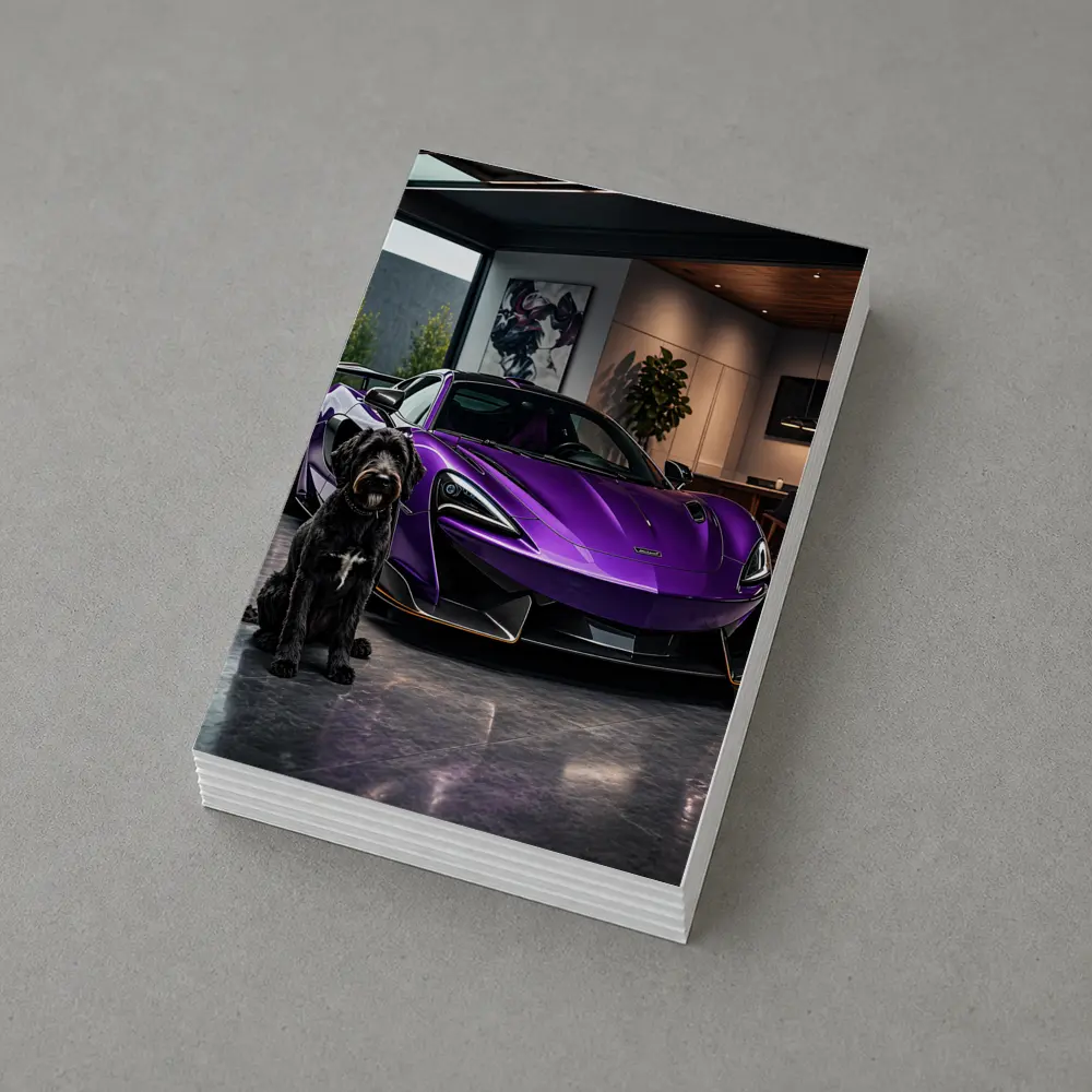 Purple McLaren 600LT Dog Luxury Garage – Postcards