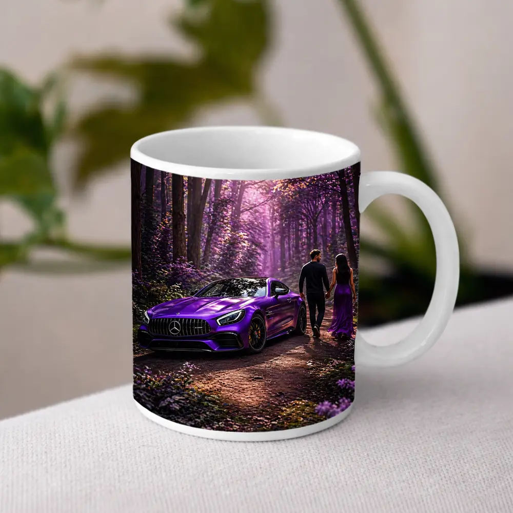 Purple Mercedes AMG GT Forest Couple – Mugs