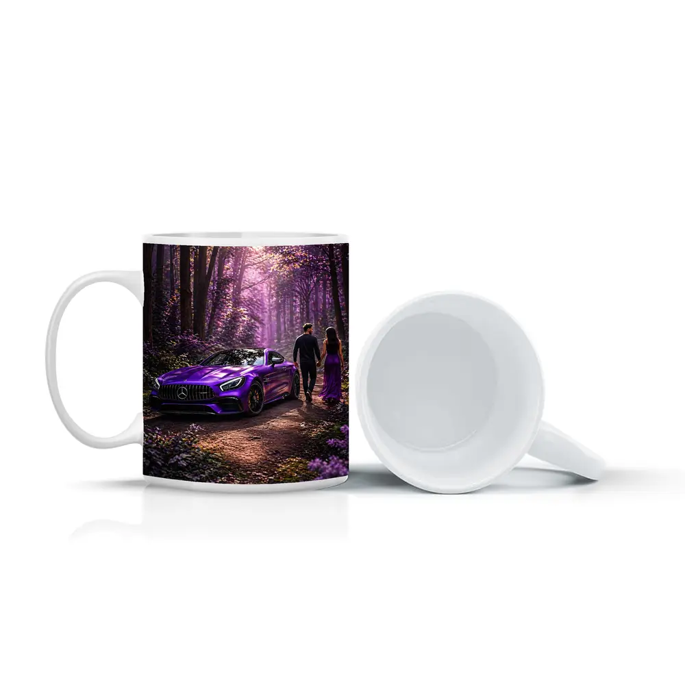 Purple Mercedes AMG GT Forest Couple – Mugs