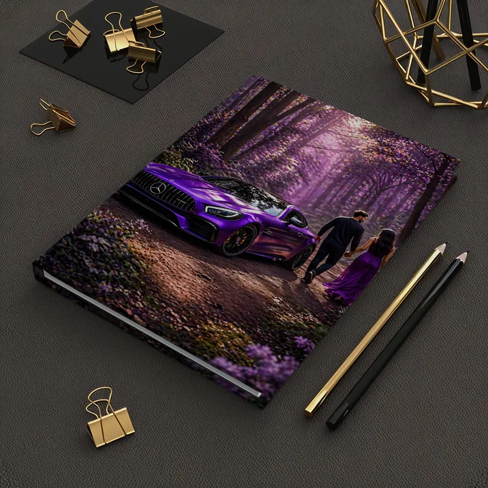 Purple Mercedes AMG GT Forest Couple – Notebooks