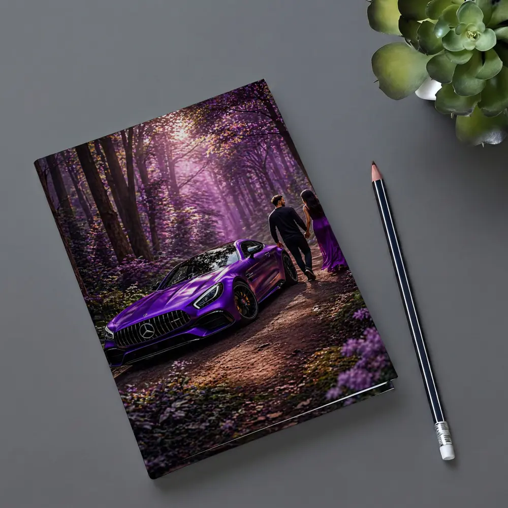 Purple Mercedes AMG GT Forest Couple – Notebooks