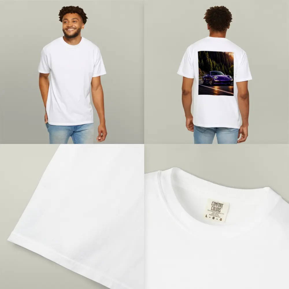 Purple Porsche 911 Racing Mountain Forest Road – T-Shirts