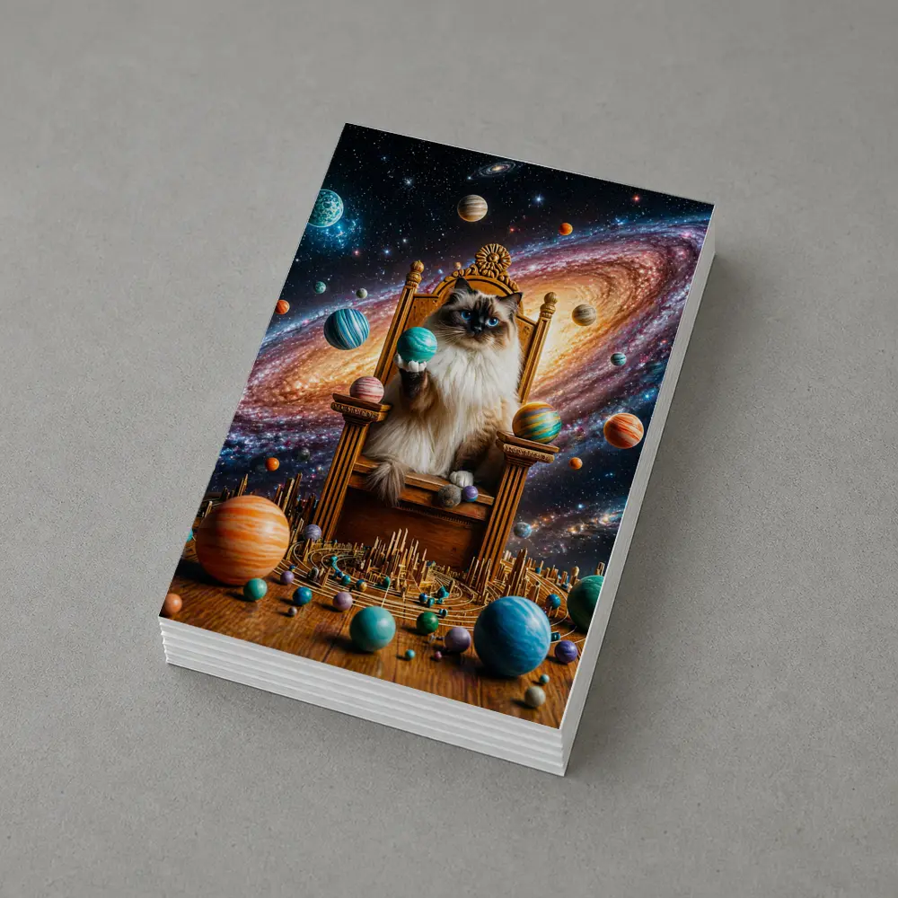 Ragdoll Cat on Throne Galaxy Space – Postcards