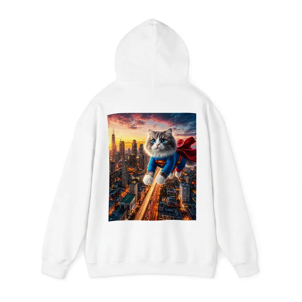 Ragdoll Cat Superman Suit Flying City – Hoodies