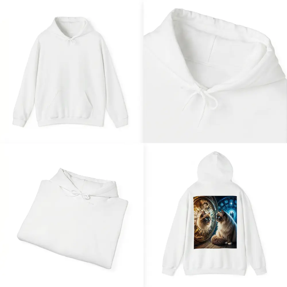 Ragdoll Cat Mystical Clock Portal Fantasy – Hoodies