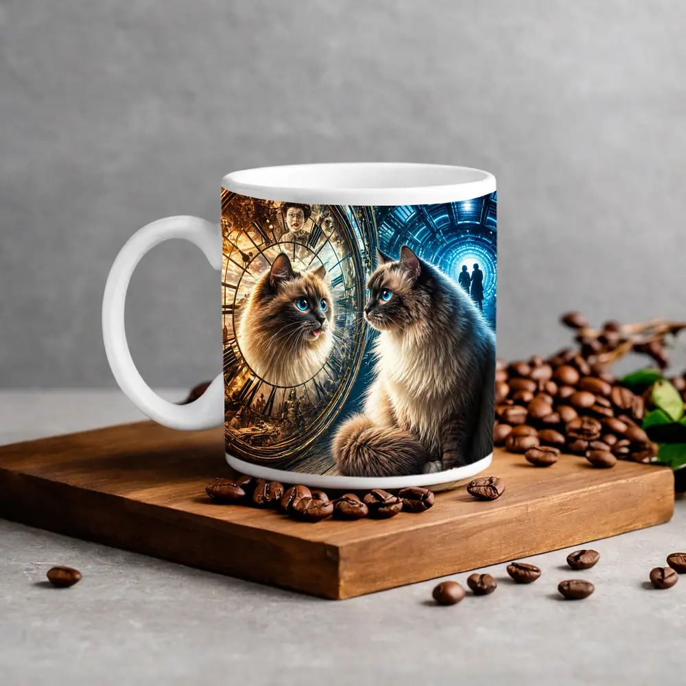 Ragdoll Cat Mystical Clock Portal Fantasy – Mugs