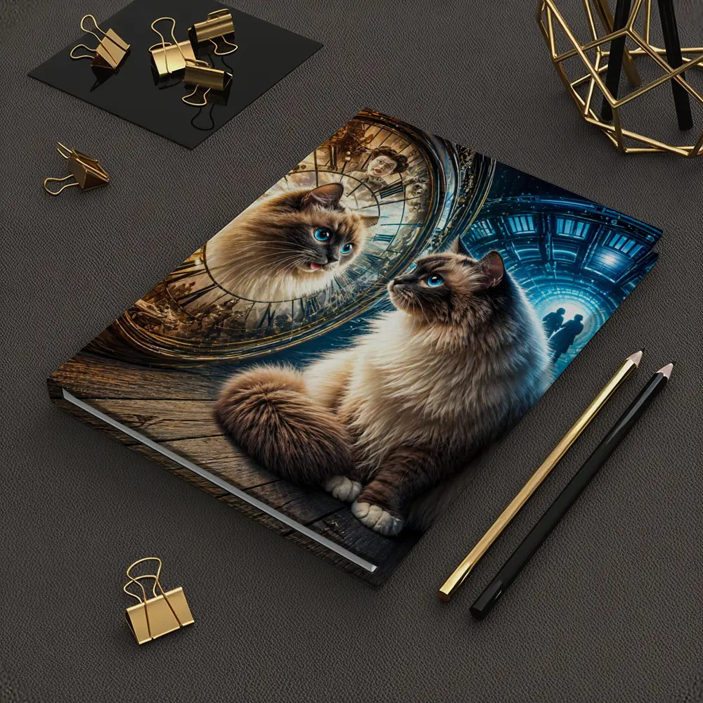Ragdoll Cat Mystical Clock Portal Fantasy – Notebooks