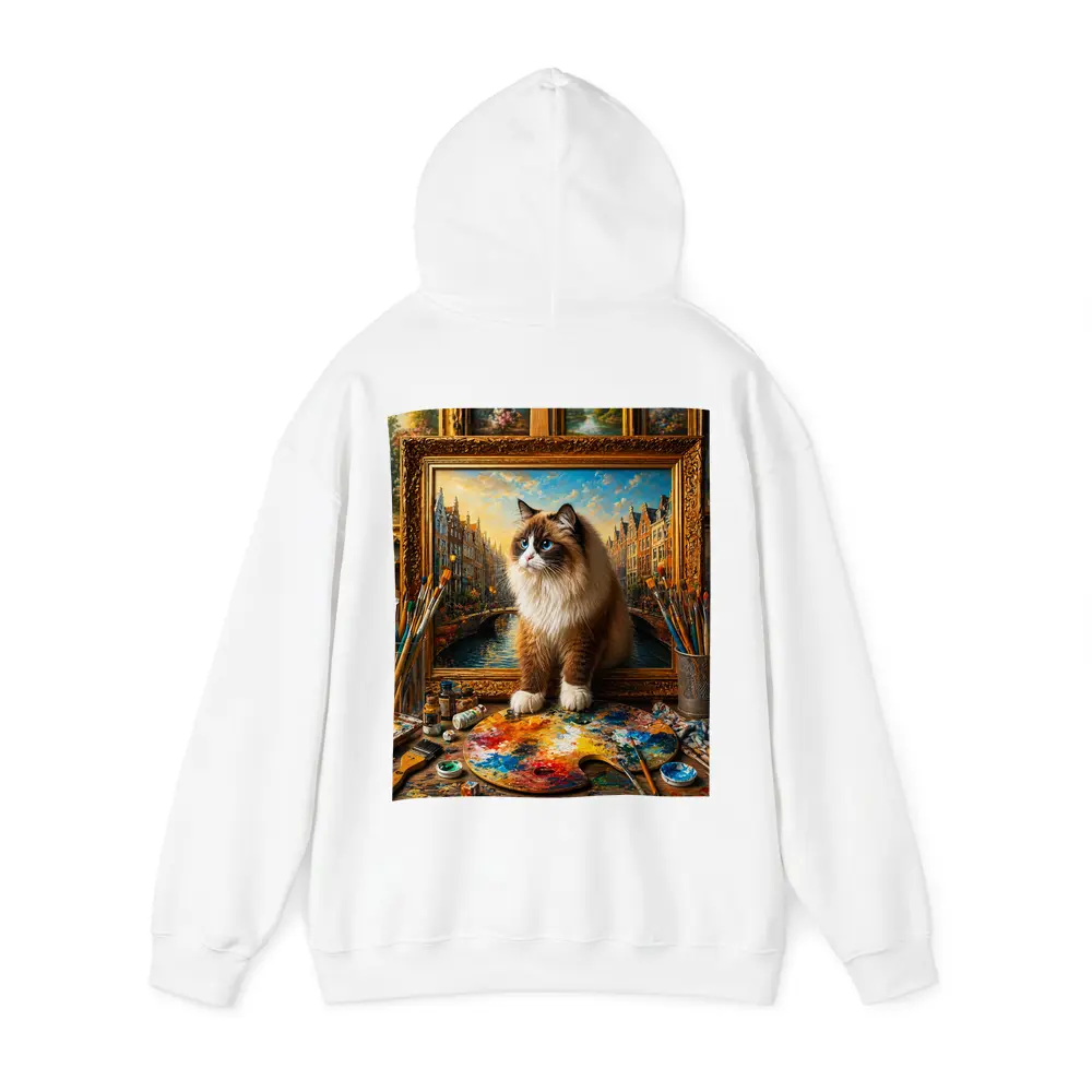 Ragdoll Cat Artist Studio Painting Background – Hoodies
