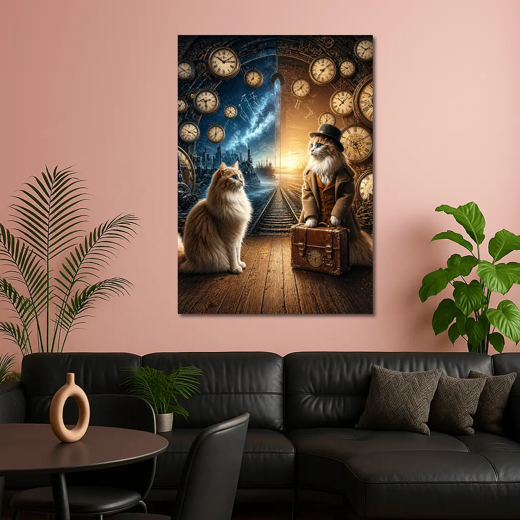 Ragdoll Cats Steampunk Time Travel Adventure – Wall Art