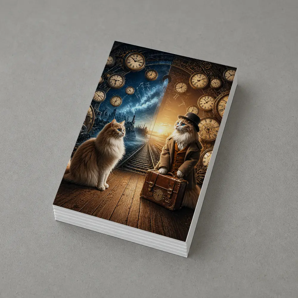 Ragdoll Cats Steampunk Time Travel Adventure – Postcards