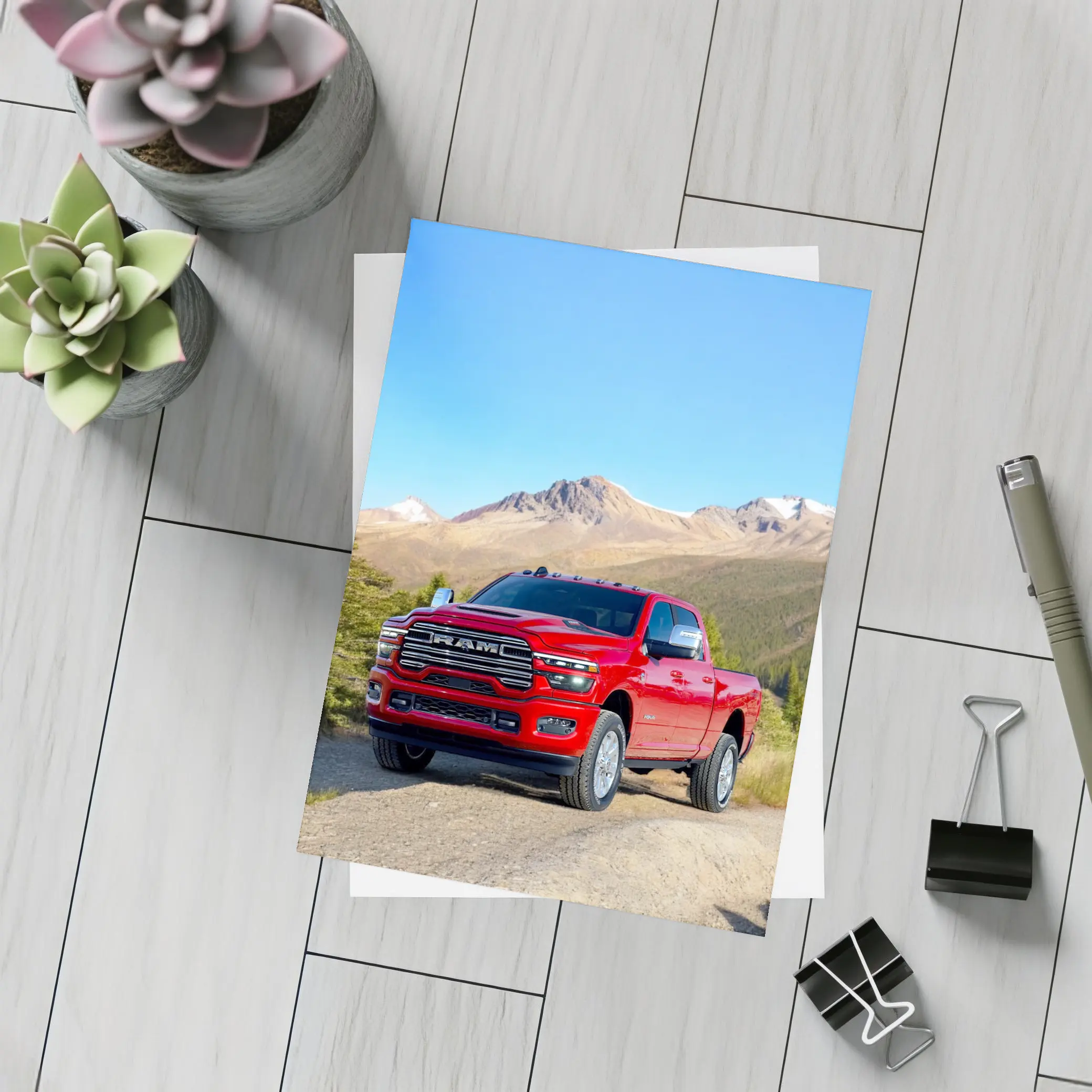 Ram Heavy Duty Truck Mountain Landscape – Postcards