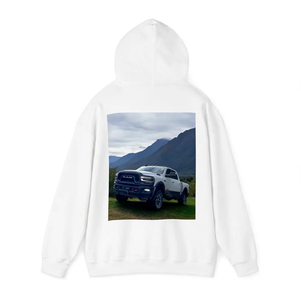 Ram Truck White Mountains Green Meadow – Hoodies