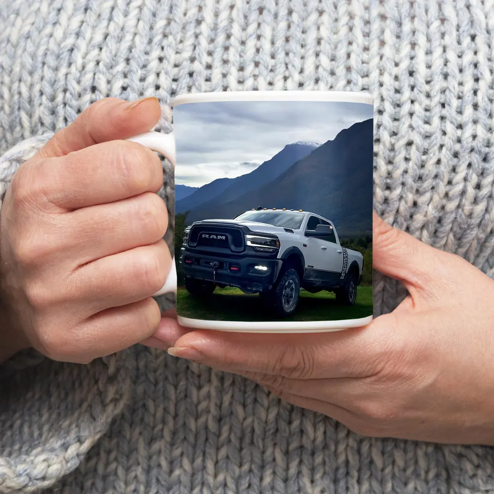 Ram Truck White Mountains Green Meadow – Mugs
