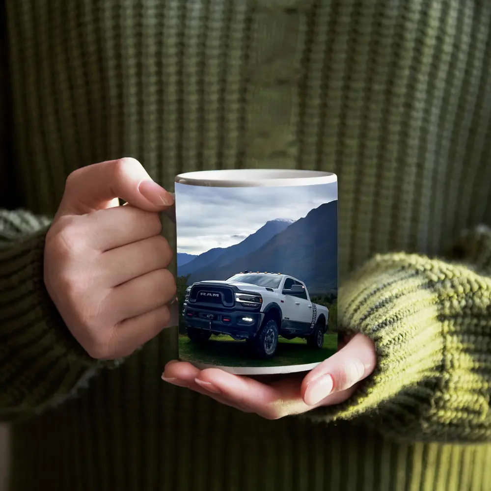 Ram Truck White Mountains Green Meadow – Mugs