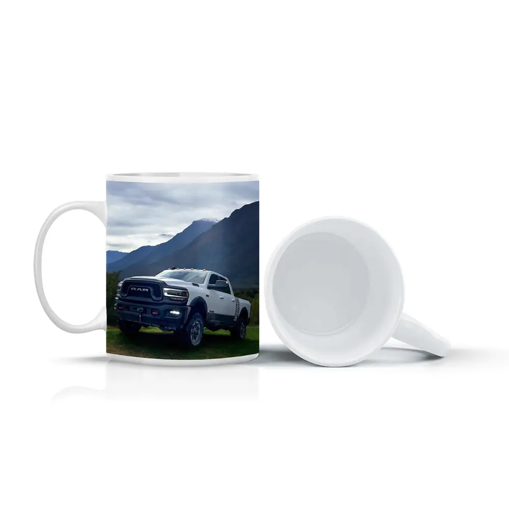 Ram Truck White Mountains Green Meadow – Mugs