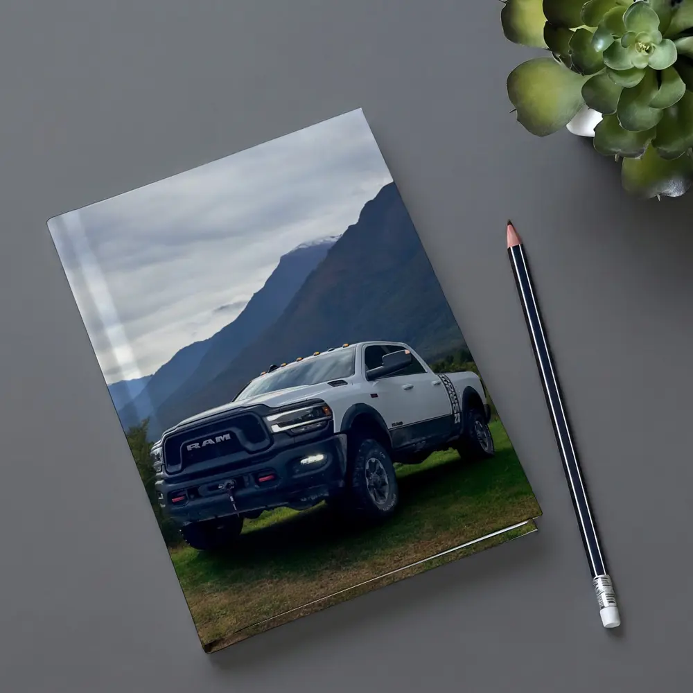 Ram Truck White Mountains Green Meadow – Notebooks