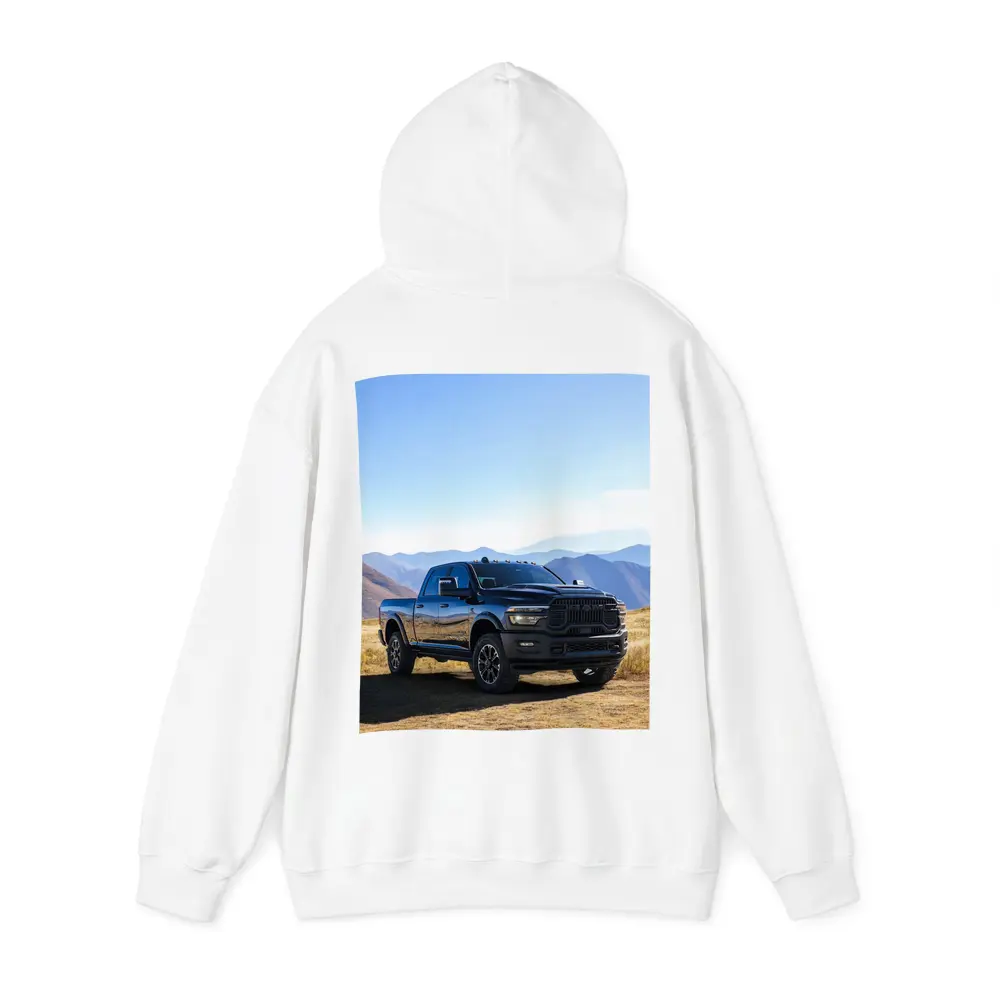 Ram Heavy Duty Truck Black Mountain Landscape – Hoodies