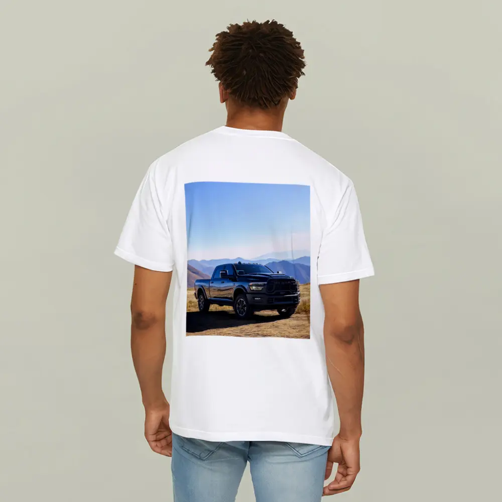 Ram Heavy Duty Truck Black Mountain Landscape – T-Shirts