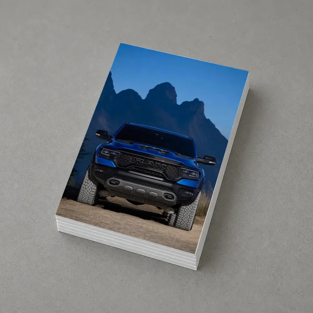 Ram TRX Blue Truck Mountain Background – Postcards