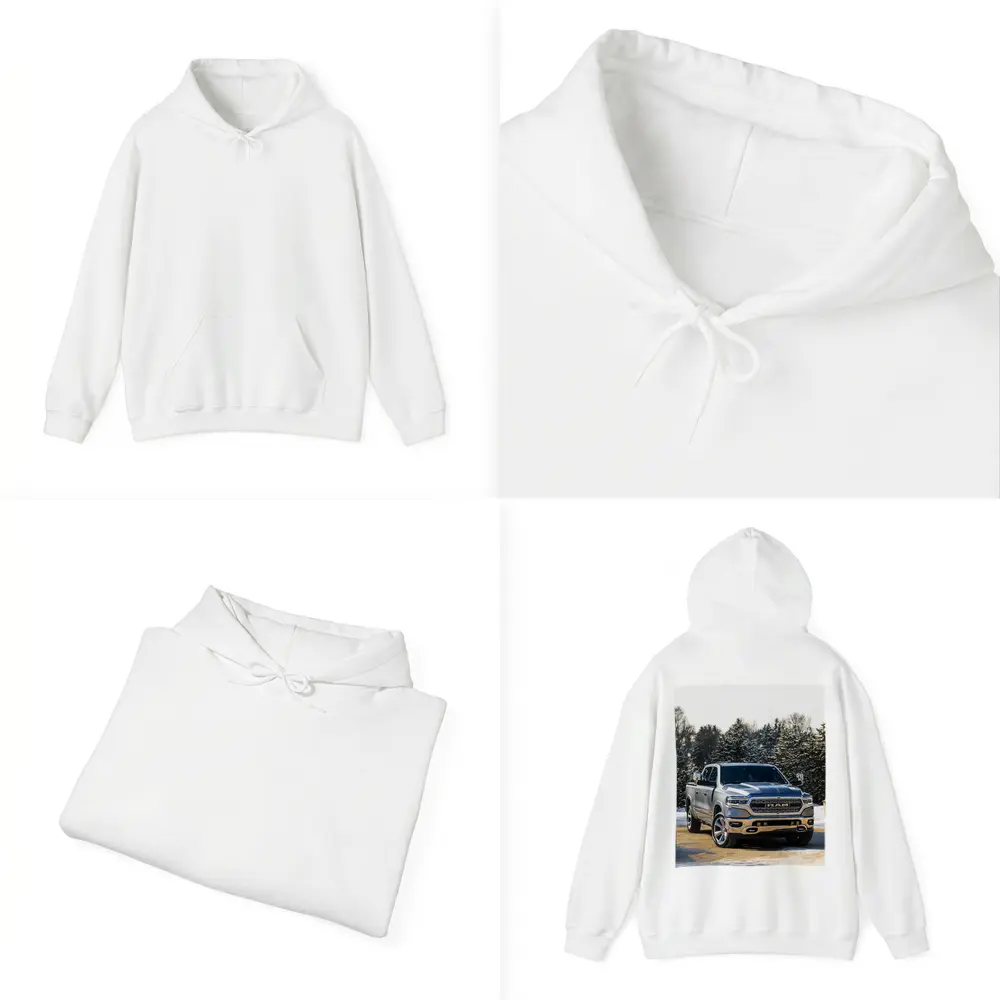 Ram Truck Silver Winter Snow Forest – Hoodies