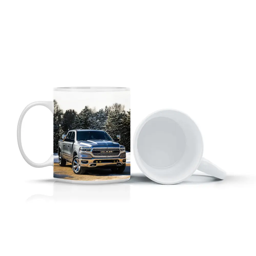 Ram Truck Silver Winter Snow Forest – Mugs