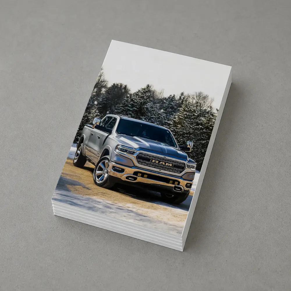 Ram Truck Silver Winter Snow Forest – Postcards