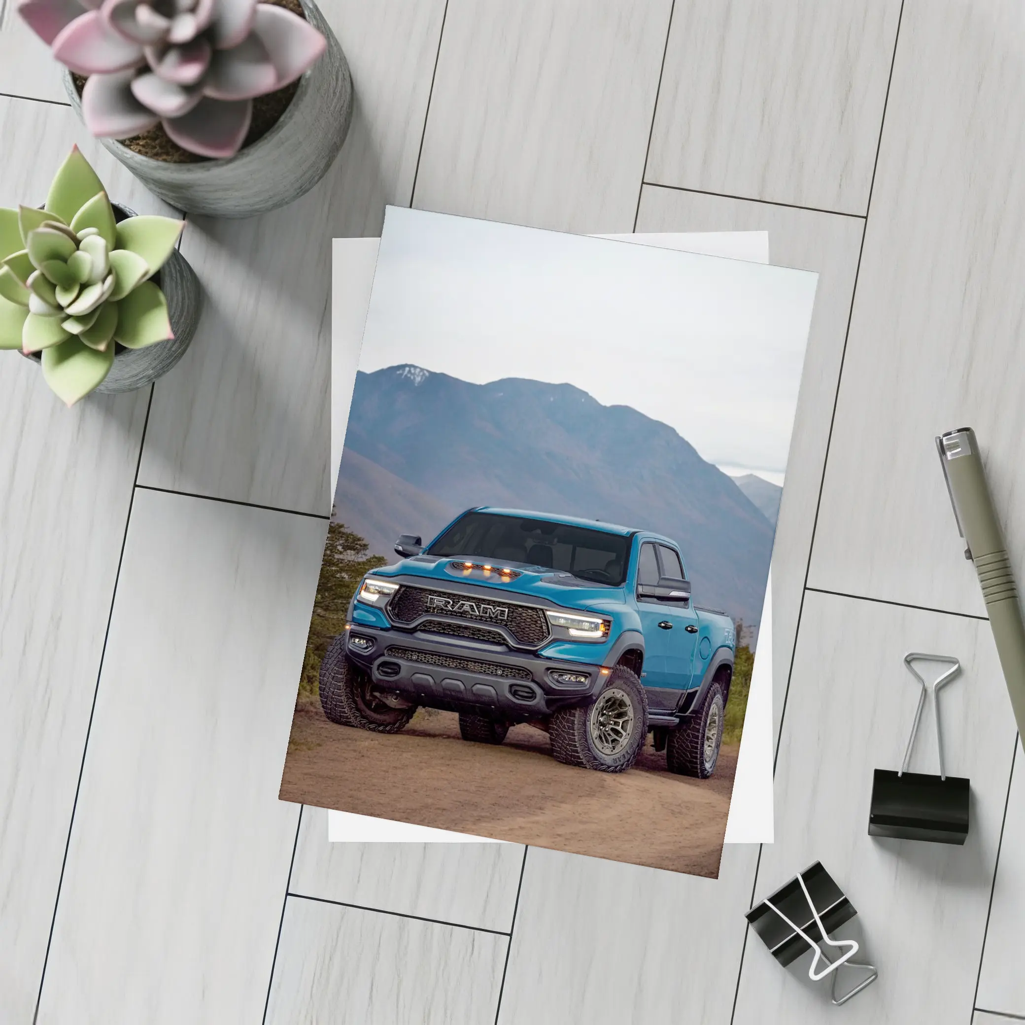 Ram TRX Truck Blue Mountain Dirt Road – Postcards
