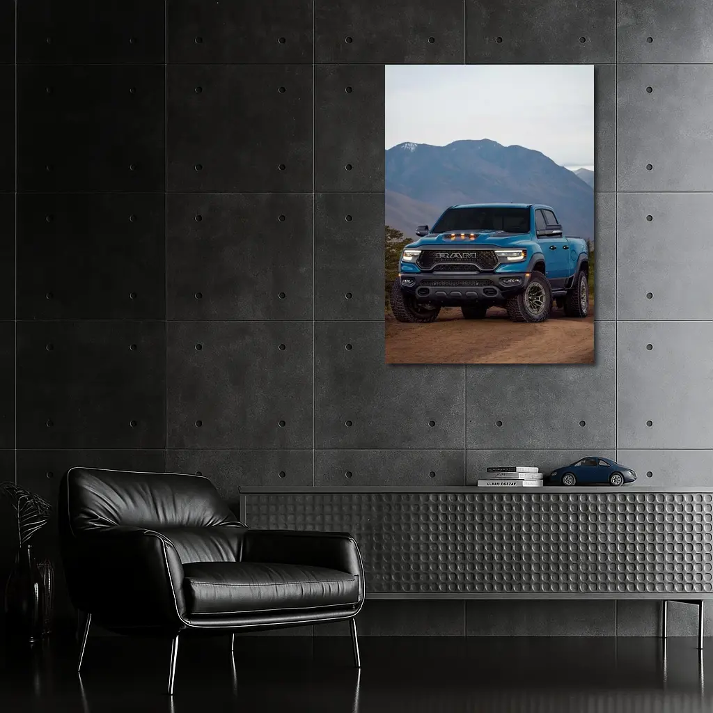 Ram TRX Truck Blue Mountain Dirt Road – Wall Art