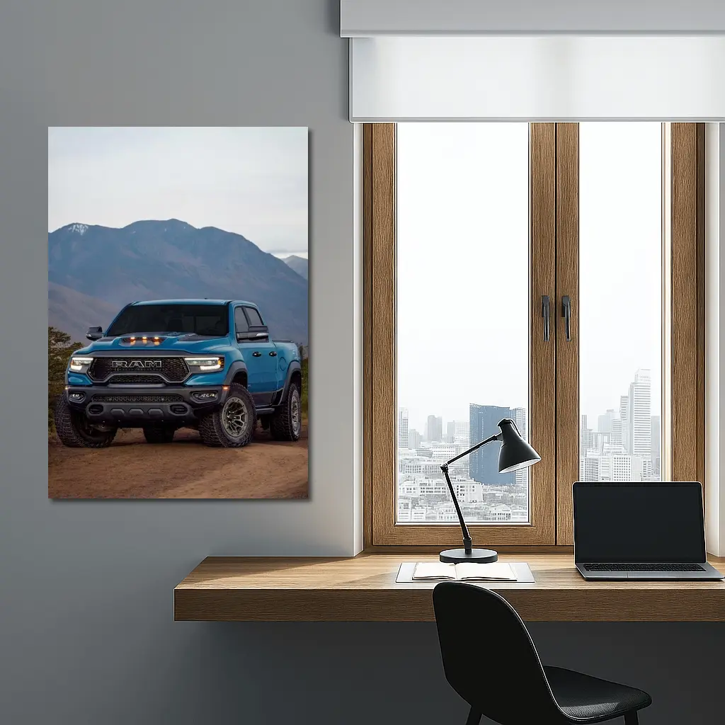 Ram TRX Truck Blue Mountain Dirt Road – Wall Art