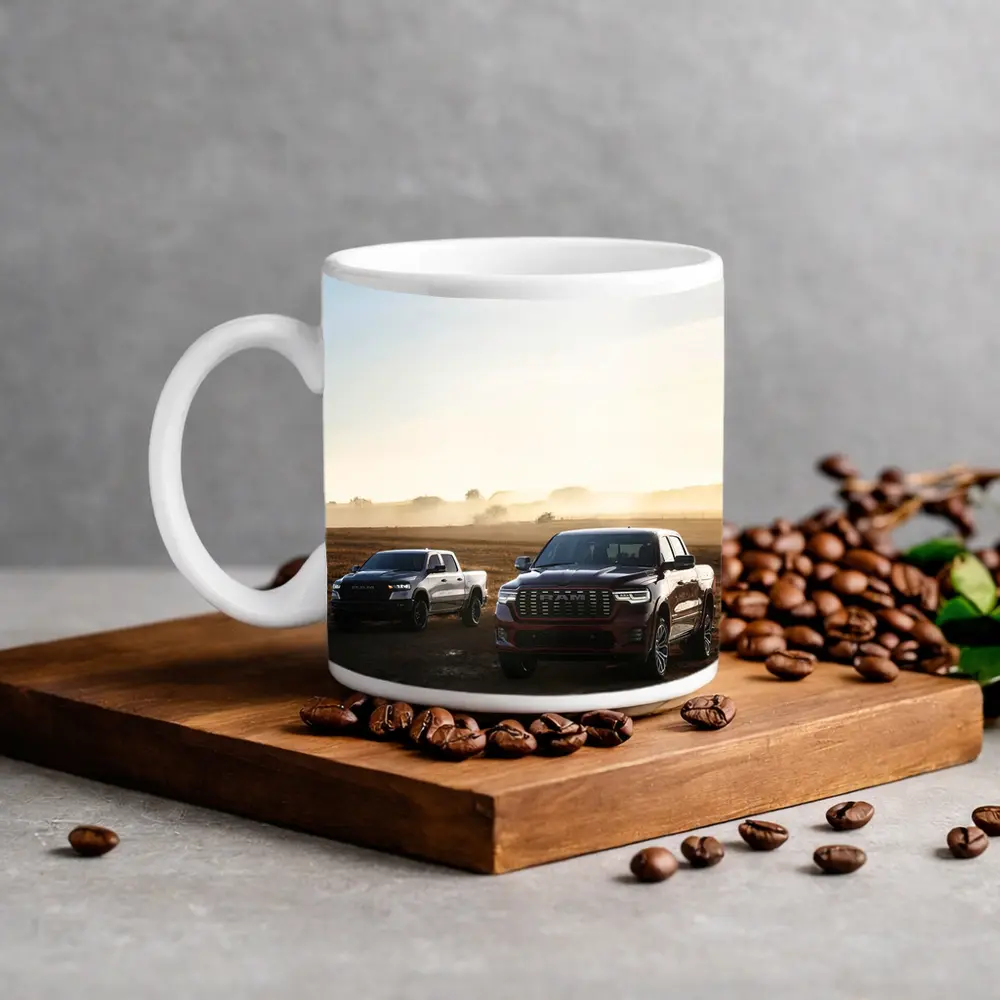Ram Trucks Dirt Road Misty Field – Mugs