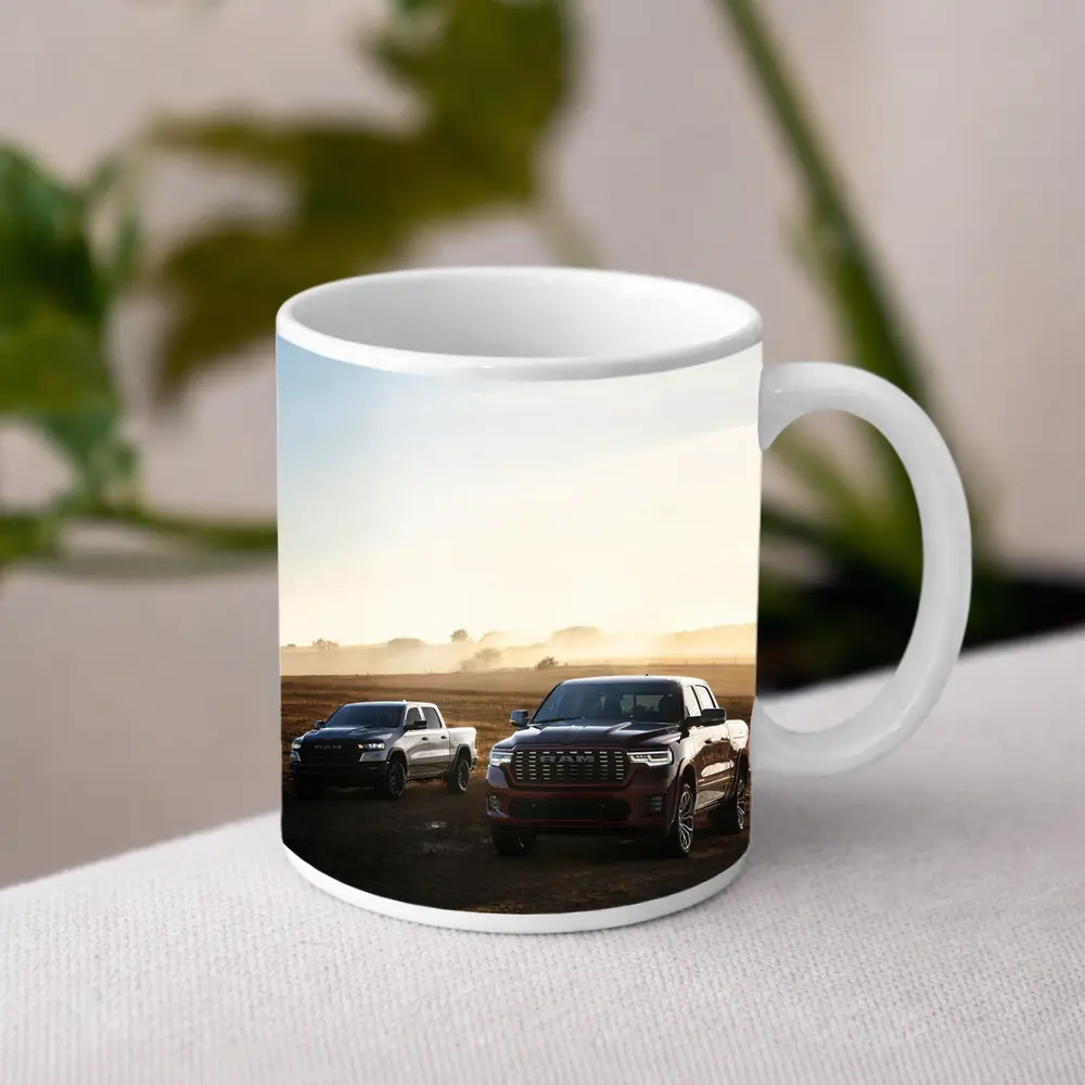 Ram Trucks Dirt Road Misty Field – Mugs