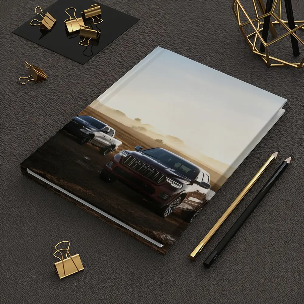 Ram Trucks Dirt Road Misty Field – Notebooks