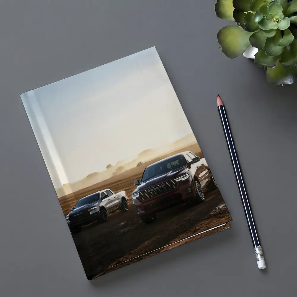 Ram Trucks Dirt Road Misty Field – Notebooks