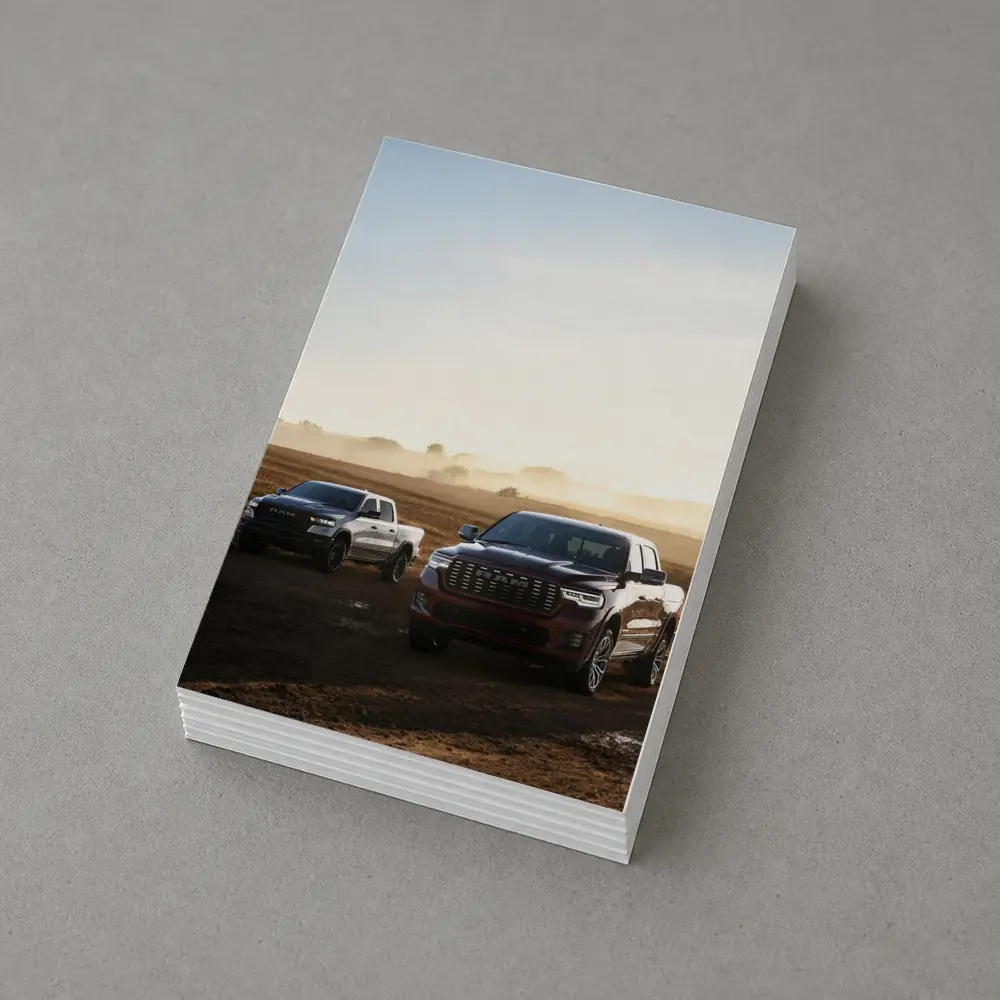 Ram Trucks Dirt Road Misty Field – Postcards