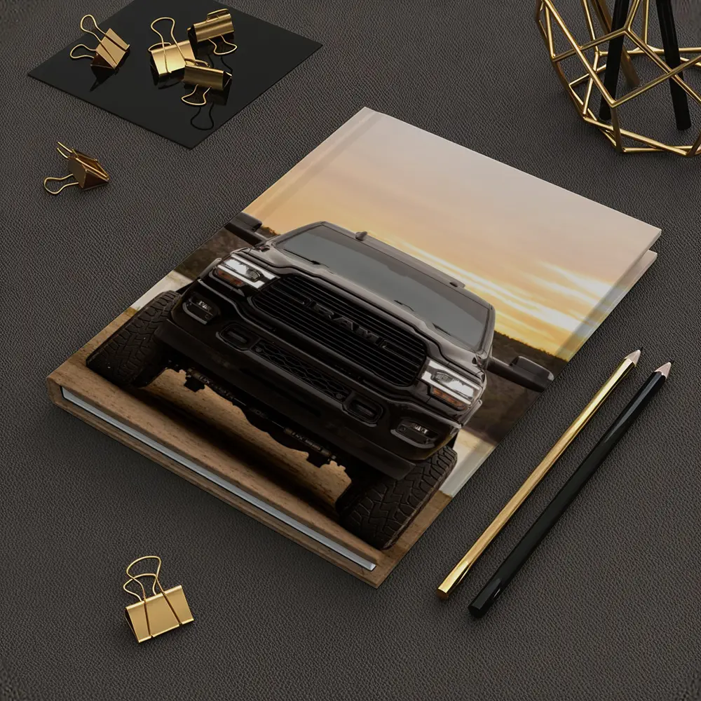 Ram Truck Black Front Sunset Lake – Notebooks