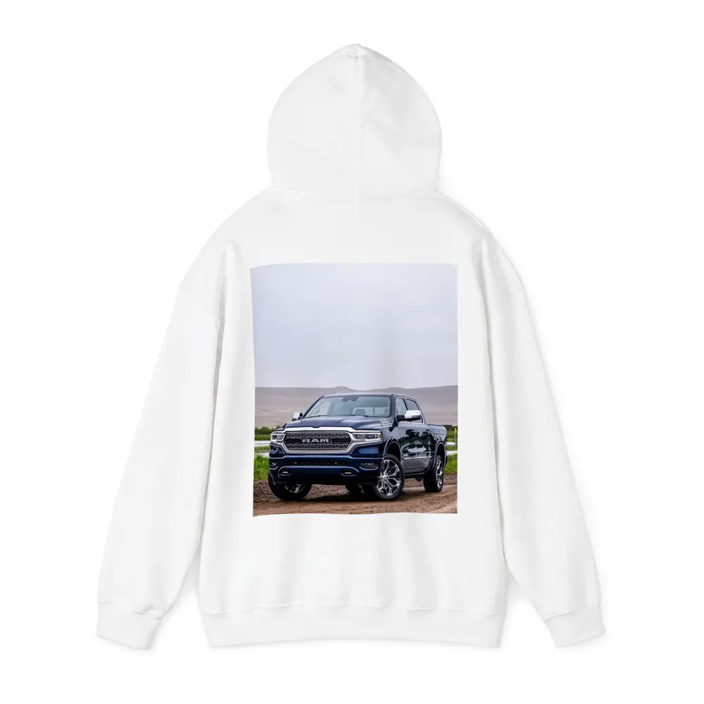 Ram Truck Navy Blue Dirt Road Desert – Hoodies