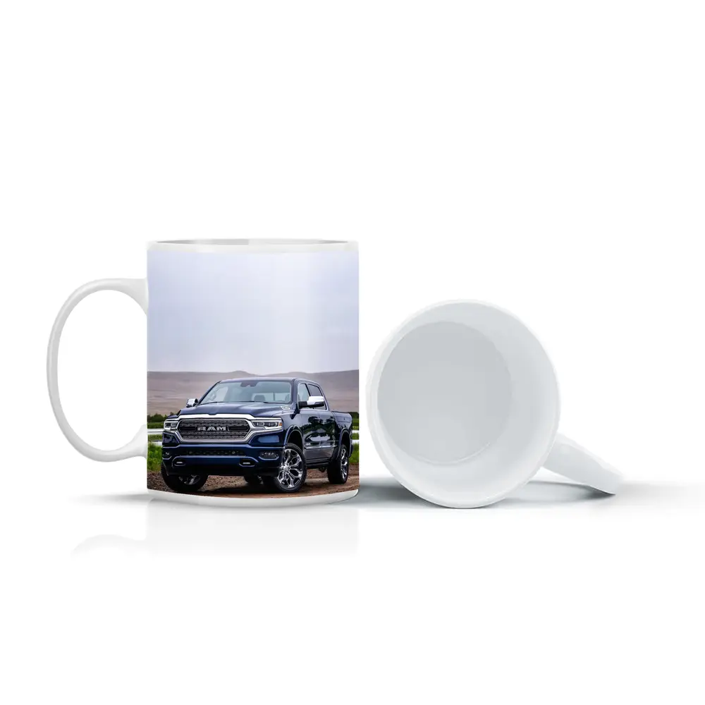 Ram Truck Navy Blue Dirt Road Desert – Mugs
