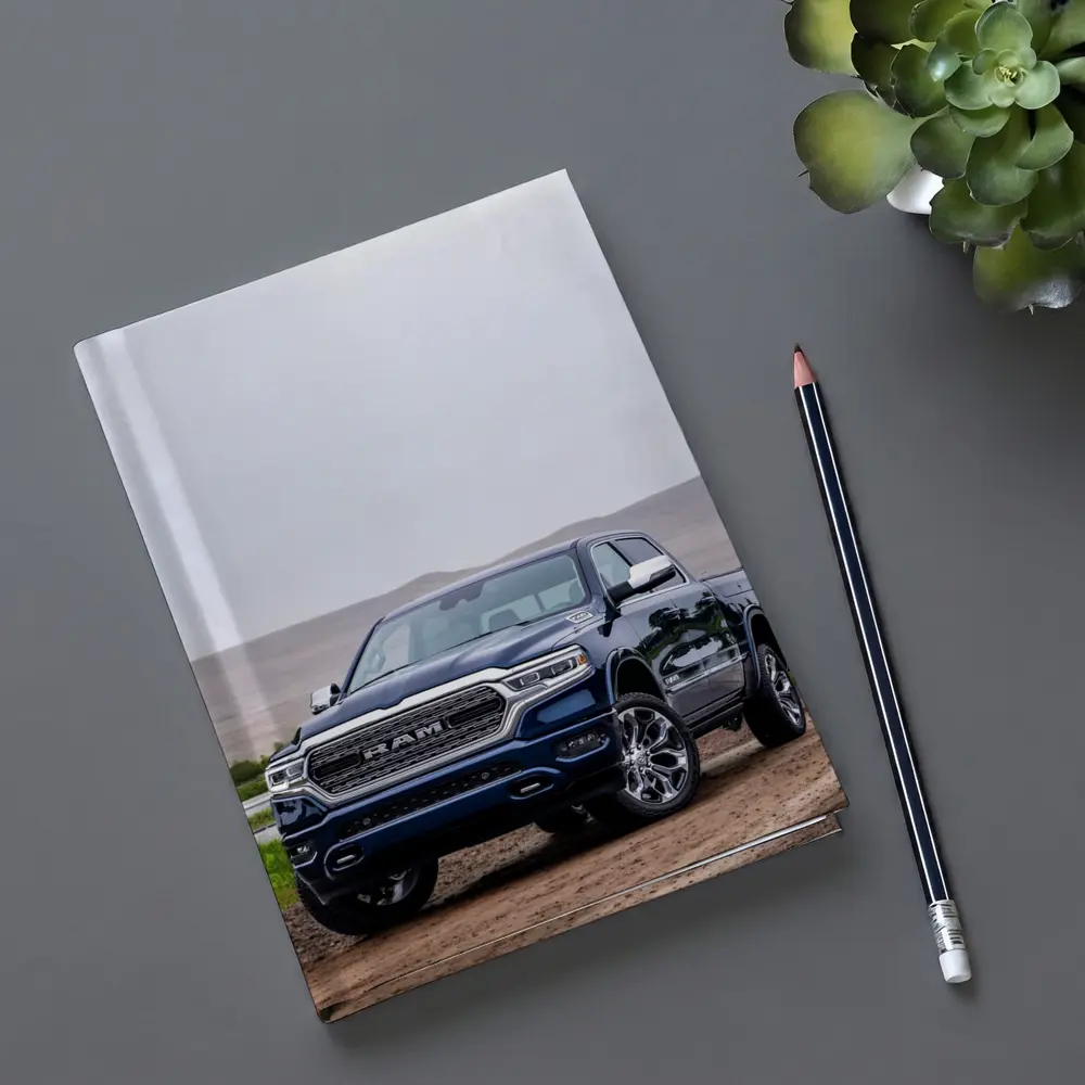 Ram Truck Navy Blue Dirt Road Desert – Notebooks