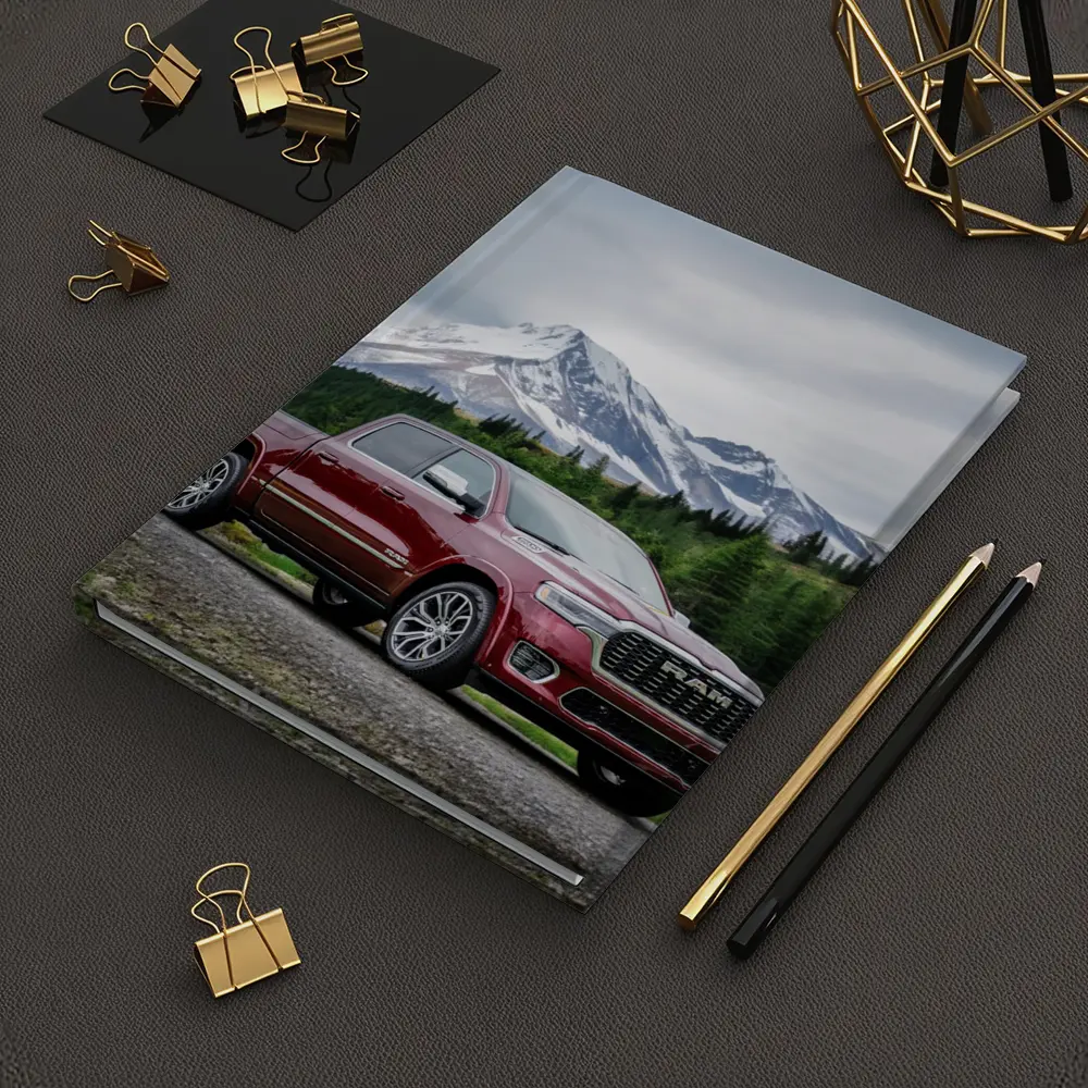 Ram Truck Deep Red Mountain Landscape – Notebooks