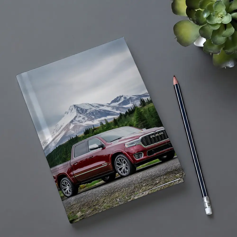 Ram Truck Deep Red Mountain Landscape – Notebooks