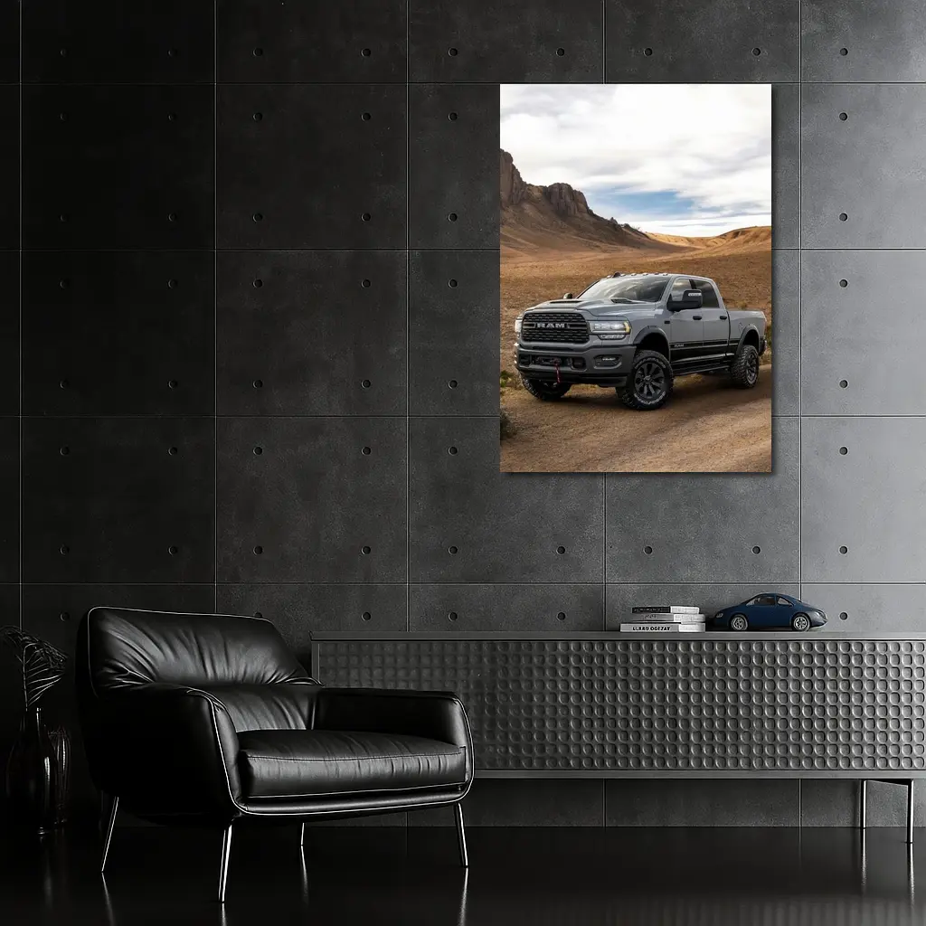 Ram Truck Gray Desert Rugged Road – Wall Art