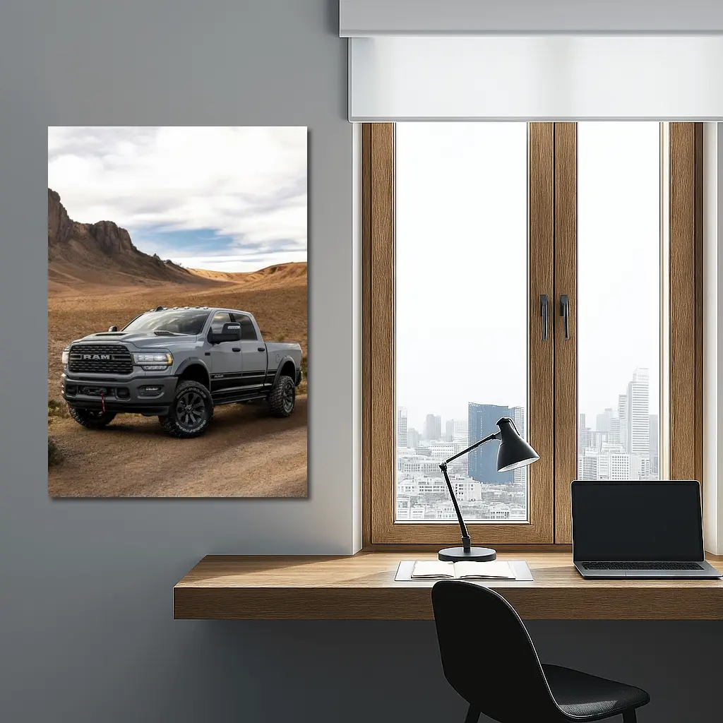 Ram Truck Gray Desert Rugged Road – Wall Art