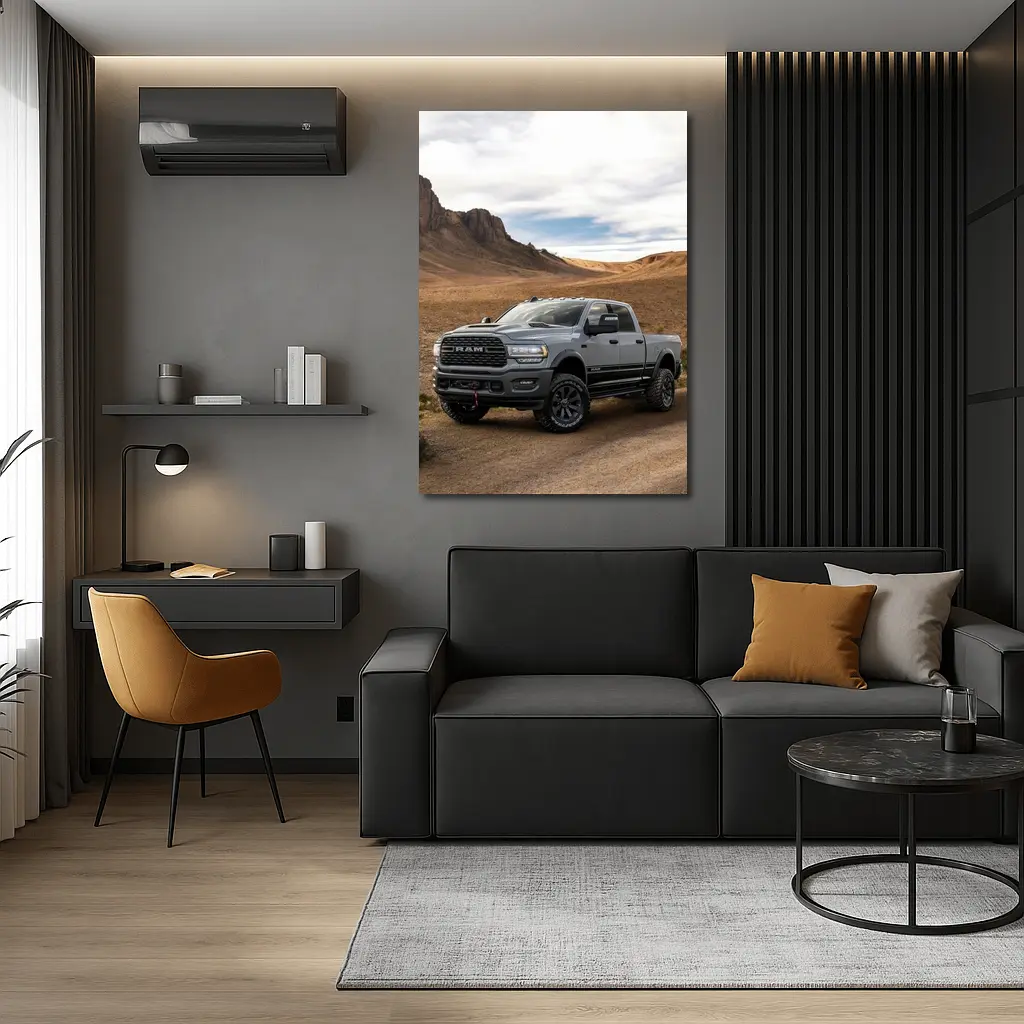 Ram Truck Gray Desert Rugged Road – Wall Art