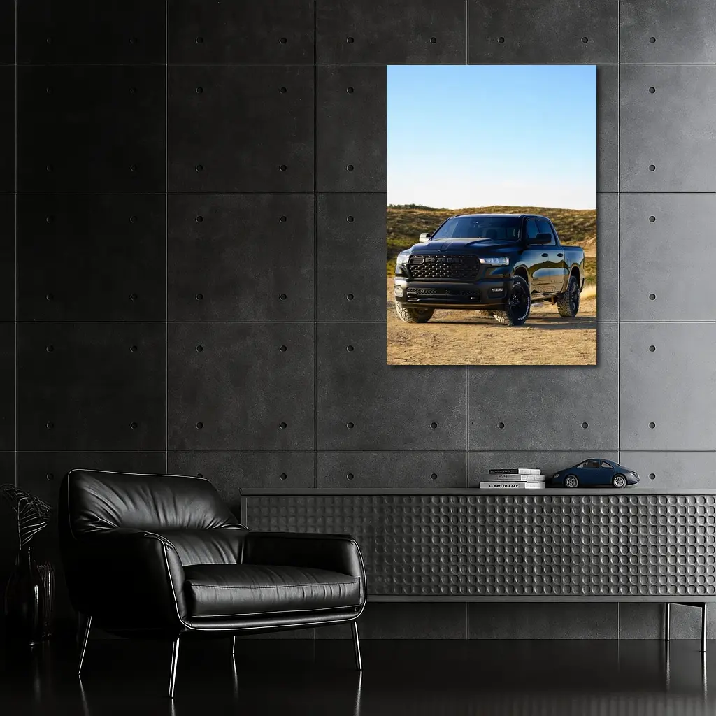 Ram Truck Black Desert Rugged Terrain – Wall Art