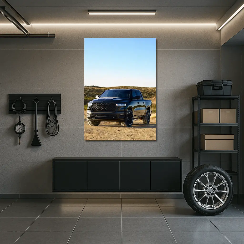 Ram Truck Black Desert Rugged Terrain – Wall Art