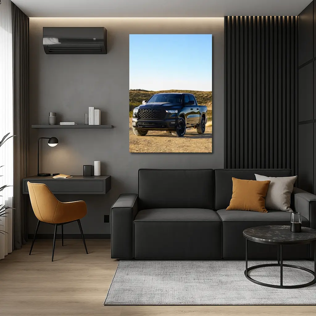 Ram Truck Black Desert Rugged Terrain – Wall Art
