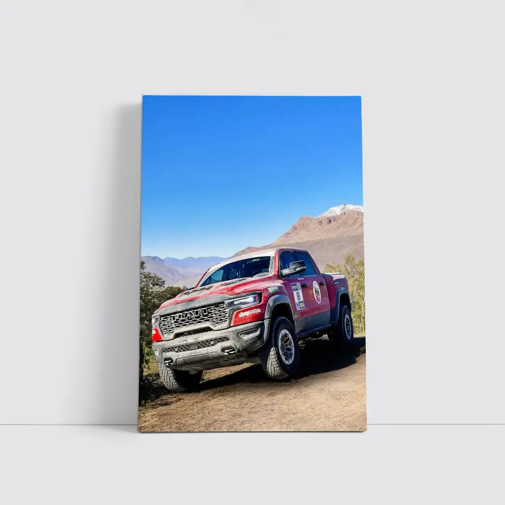 Ram TRX Truck Dirt Trail Mountain Background – Wall Art