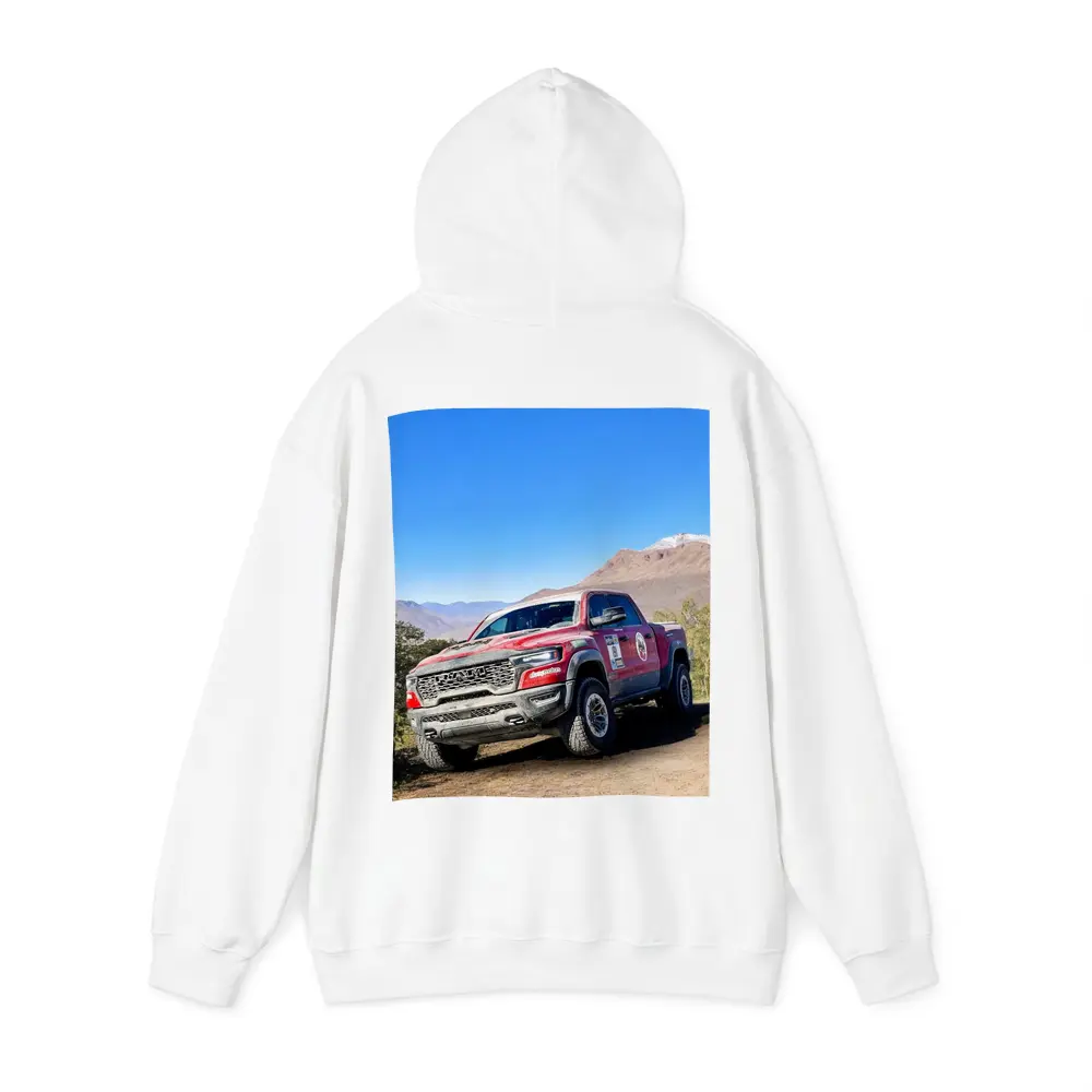 Ram TRX Truck Dirt Trail Mountain Background – Hoodies