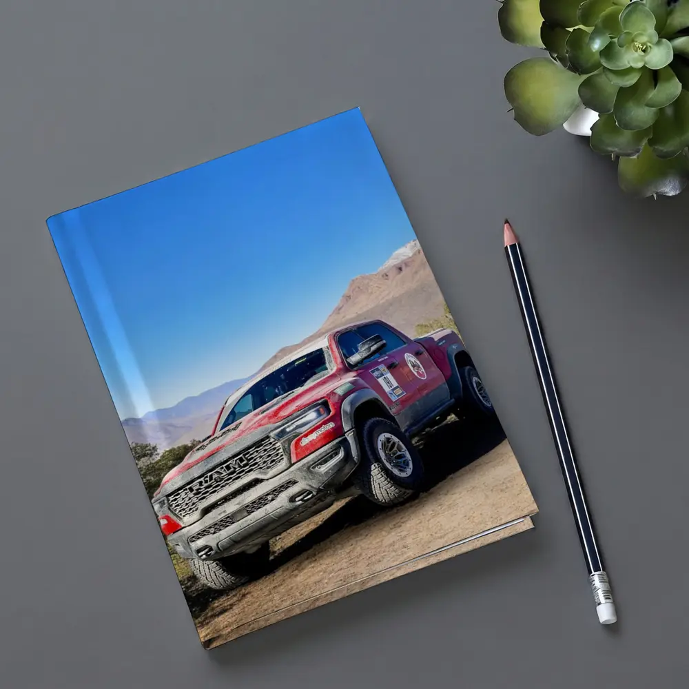 Ram TRX Truck Dirt Trail Mountain Background – Notebooks