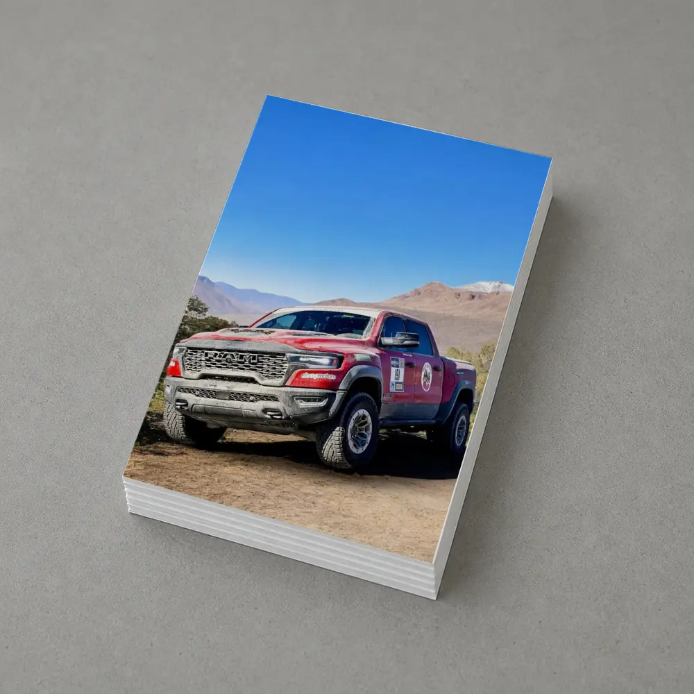 Ram TRX Truck Dirt Trail Mountain Background – Postcards
